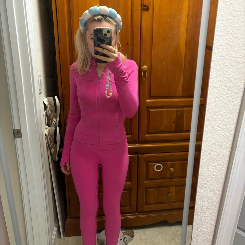Lululemon set Pink Full-Zip Activewear Set